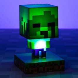 Redstring Lámpara Icons Zombie Minecraft 12 cm Paladone PP6592MCFV2, Iluminación de ambiente multicolor, alimentación por batería AAA, altura 110 mm
