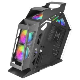 Mars Gaming MC61 Caja PC Gaming Compacta Micro-ATX Negra con 4 Ventiladores ARGB Chroma y Doble Ventana Cristal Templado