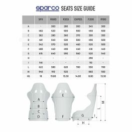 Sparco S009014NRGR Asiento R100 My2022 para coche, ergonómico, ligero y compacto, compatible con arneses 3/4 puntos, Negro-Gris
