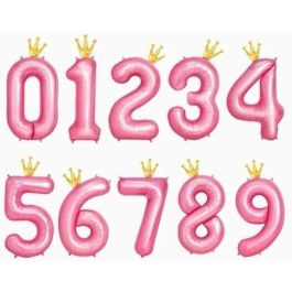 OH YEAH Globo Número 7 115 cm Rosa Pastel Y Oro Con Corona Precio: 1.49999949. SKU: B1EP8V7N8W