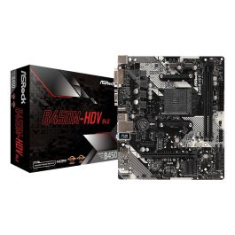 ASRock Placa Base AM4 B450M-HDV R4.0 mATX Socket AM4 AMD B450 Chipset
