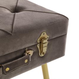Pie De Cama Gris Claro Velvet Versa 34X42CM Pie De Cama Gris Claro Velvet Versa 34X42CM