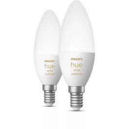 Philips Hue White Ambiance E14 Vela inteligente LED 470lm, Luz blanca cálida/fría, Pack de 2