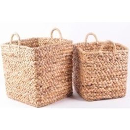 DKD Home Decor Cesta Balines Marron Junco Set de 2 - 42 x 39 x 42 cm Precio: 107.79000045. SKU: B1DQ5LD5R5