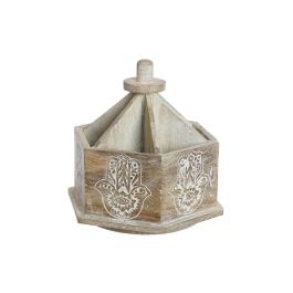 DKD Home Decor Portamandos Giratorio Indio Hamsa Marrón de Madera de Mango Decapé 20x20x20 cm Precio: 9.63402. SKU: S3021602