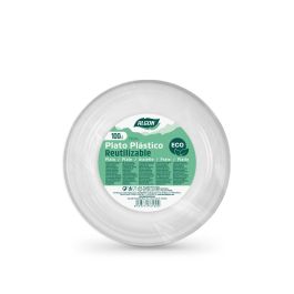 Set de 100 platos redondos ecológicos de plástico, 17 cm - Algon (10 Cajas) Set de 100 platos redondos ecológicos de plástico, 17 cm - Algon (10 Cajas)