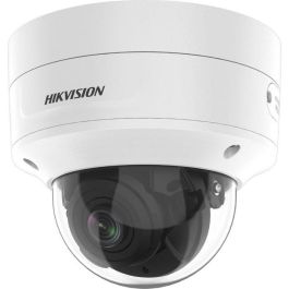 Hikvision Cámara IP Minidomo 8MP 4K AcuSense 2.8-12mm Antivandálico IR40 WDR H.265+ IK10 IP66 PoE Audio Alarma