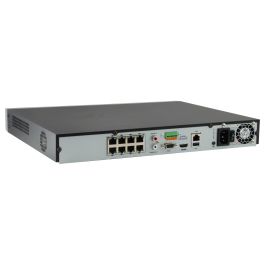 LevelOne NVR-0508 - Grabador de Vídeo en Red 8 Canales, 8K UHD/4K, 8 Puertos PoE, Compatible con H.265+, H.264+, 64 Usuarios, 2 Bahías HDD SATA hasta 12TB, Linux, Negro