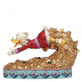 Enesco Figura Disney Clásicos Tío Gilito, Resina de Piedra, Pintada a Mano, 14 cm