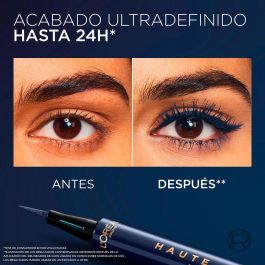 L'Oréal Paris Haute Precision Delineador de Ojos Líquido de Fieltro - Azul (#Blue), 1 unidad - Resistente al Agua, Precisión 0.01mm