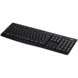 Logitech K270 Teclado Inalámbrico con Receptor Unifying USB, Conexión 2.4 GHz Fiable, Resistente a Salpicaduras, Teclado Numérico