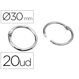 Liderpapel Anilla Bisagra N.2 Niquelada Diámetro 30 mm Caja de 20 Unidades Precio: 6.50000021. SKU: B1JGJNKDCW