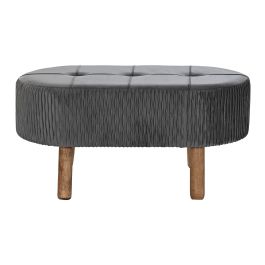 DKD Home Decor Descalzadora Scandi para Dormitorio o Recibidor Velvet Madera Gris Oscuro Natural 46x38x80cm Asiento 38cm Desmontable DKD Home Decor Descalzadora Scandi para Dormitorio o Recibidor Velvet Madera Gris Oscuro Natural 46x38x80cm Asiento 38cm Desmontable