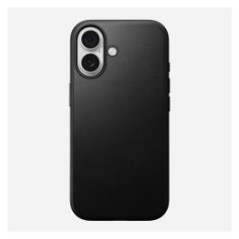 Nomad Funda Modern Leather Case para Apple iPhone 17 - Negro - Compatible con MagSafe - Protección contra caídas de 2.4 m - Cuero, Aluminio y PC