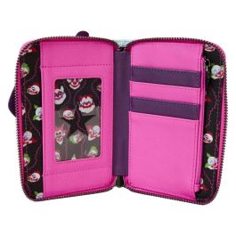 Loungefly Cartera Killer Klowns Piel Vegana Brilla Oscuridad - Billetera Azul Claro y Morado con Cremallera
