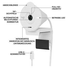 Logitech Brio 300 Webcam Webcam 1080p Blanco Crudo