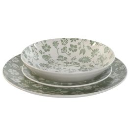 Vajilla Shabby DKD Home Decor Verde Blanco 27 x 2 x 27 cm Set de 18 Vajilla Shabby DKD Home Decor Verde Blanco 27 x 2 x 27 cm Set de 18