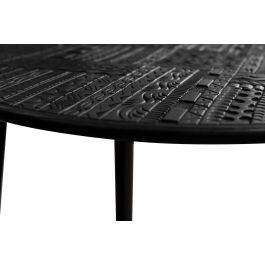 Giner y Colomer Mesa de Café Madera de Mango y Patas de Metal Nogal Oscuro 70 cm