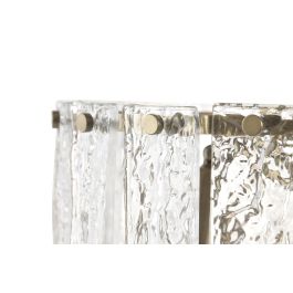 DKD Home Decor Lampara Sobremesa Glam Transparente Dorado 33 x 59 x 33 cm