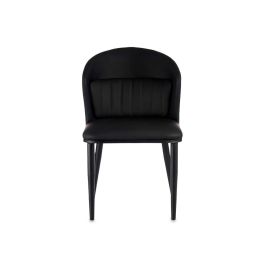 Sillon Negro Respaldo Redondo Con Cojin Giftdecor 51X83CM (2 Unidades) Sillon Negro Respaldo Redondo Con Cojin Giftdecor 51X83CM (2 Unidades)