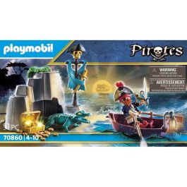 Playmobil 70860 Escondite del Tesoro Pirata con Figura de Capitán, Mono y Caimán - Set de 51 Piezas para Niños +4 Años Playmobil 70860 Escondite del Tesoro Pirata con Figura de Capitán, Mono y Caimán - Set de 51 Piezas para Niños +4 Años