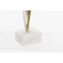 DKD Home Decor Figura Decorativa Romántica Bailarina de Resina Blanco y Dorado, Dimensiones 12.5 x 13.5 x 40 cm