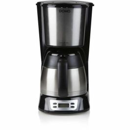 Domo DO709K Cafetera de filtro 1000W, 1L, 8 tazas, Pantalla LCD, Temporizador 24h, Acero inoxidable