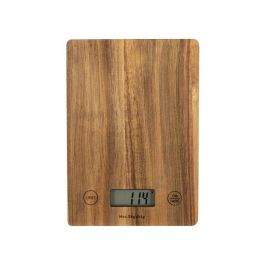 Livoo DOM492 Báscula de cocina electrónica de madera de acacia