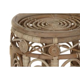 DKD Home Decor Mesita Auxiliar Balines Ratán Natural 35 x 35 x 45 cm
