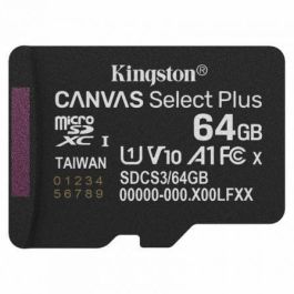 Kingston Tarjeta Memoria CANVAS Select Plus 64GB microSDXC UHS-I U1 V10 A1 Clase 10 100MB/s SDCS3/64GBSP Precio: 12.50000059. SKU: B19PQ9K57E