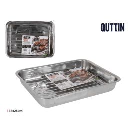 Bandeja rectangular con grill Quttin 38x28 cm (4 Unidades) Precio: 45.50000026. SKU: B1D6HRWSCP
