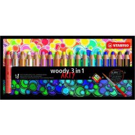 Stabilo Lápices De Colores Woody 3 En 1 - Multifunción, Madera PEFC, Estuche 18 Unidades + Sacapuntas Precio: 27.89000027. SKU: B12EC7R5WX