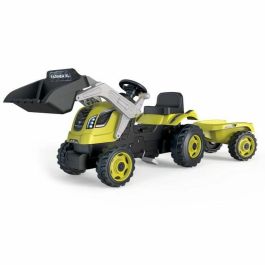 Smoby SMO3032167101327 Tractor de Pedales Farmer Max con Remolque y Pala - Verde