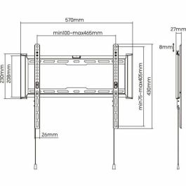 Stell Soporte de TV Fijo SLIM Acero SHO 7200