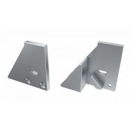 Tapón Final Perfil Tipo I10 Cristal 10mm Aluminio-Plata Izquierda