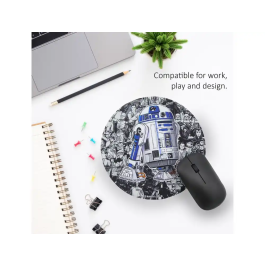 Wondee Alfombrilla de Ratón Star Wars R2D2 Redonda Antideslizante 200 mm