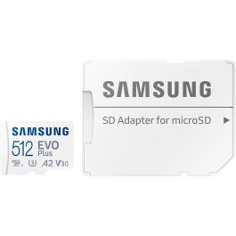 Samsung Tarjeta microSDXC EVO PLUS UHS-I U3 512GB con adaptador SD