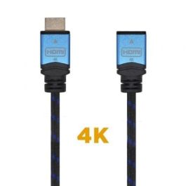 AISENS - CABLE HDMI V2.0 PROLONGADOR PREMIUM ALTA VELOCIDAD / HEC 4K@60HZ 18GBPS, A/M-A/H, NEGRO/AZU Precio: 5.50000055. SKU: B12J9SCWEX