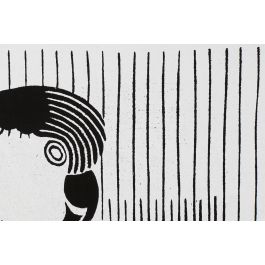 DKD Home Decor Cuadro Decorativo Moderno con Motivo Cacatua Negro Blanco 123x83 cm en PS y Lienzo (Juego de 2 Unidades Surtidas)