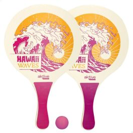 Palas de Playa con Pelota Aktive Hawai Madera 23,5 x 38 x 0,8 cm (12 Unidades) Palas de Playa con Pelota Aktive Hawai Madera 23,5 x 38 x 0,8 cm (12 Unidades)