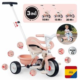 Smoby Triciclo Be Move Confort Rosa para niños y niñas a partir de 1 año Smoby Triciclo Be Move Confort Rosa para niños y niñas a partir de 1 año