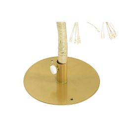 DKD Home Decor Árbol de Navidad Moderno con Luz LED Cálida, Color Dorado, 120 cm Alto
