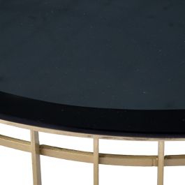 Mesa de Centro Negro Dorado 91 x 91 x 43 cm