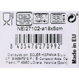 La Mediterranea Bol "Neira" Nordic Ivory Brillo Ø18 cm (12 Unidades)