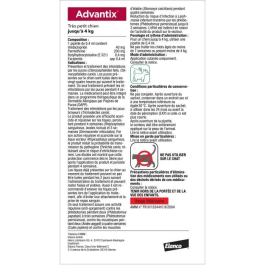 Advantix Pipetas antiparasitarias 4 pipetas para perros muy pequeños de 1,5 a 4 kg