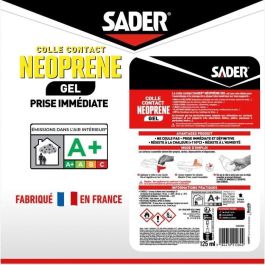 SADER SAD3184410200711 Adhesivo de Contacto Neopreno en Gel Extrafuerte para Todo Tipo de Materiales Adhesión Inmediata Tubo 125 ml