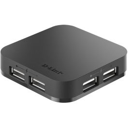 D-Link DUB-H4 Hub USB 2.0 de 4 Puertos, Compatible con Windows y Mac, Alta Velocidad 480Mbps