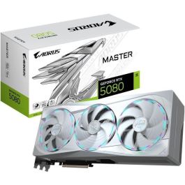 GIGABYTE GV-N5080AORUSM ICE-16GD Tarjeta Gráfica AORUS GeForce RTX 5080 MASTER ICE 16GB GDDR7 PCI-E 5.0 Blanca WINDFORCE