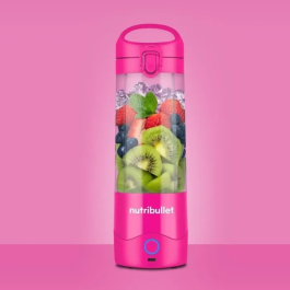 Nutribullet Licuadora Portátil NBP003MA 70W 0.475L Rosa con 1 Botella Incluida
