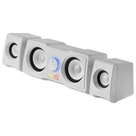 Mars Gaming Altavoces MS22W 35W 2.2 Blancos con Iluminación RGB para PC y Consolas